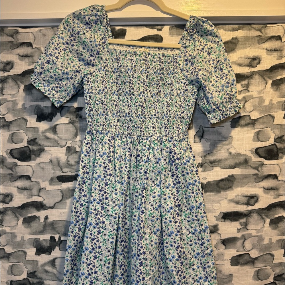 Crew Cuts girls smocked floral print dress size 12 NWT